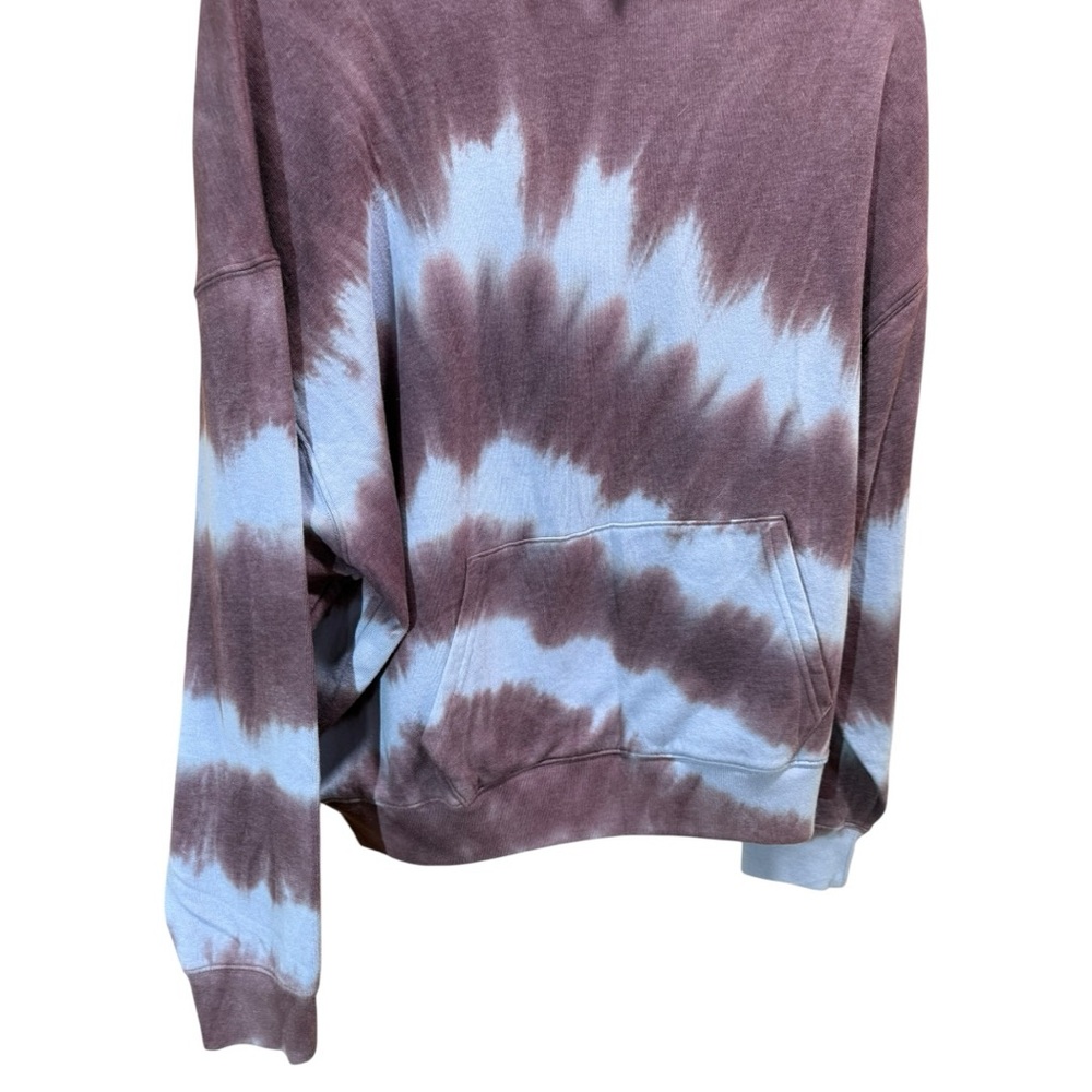 Victorias Secret PINK Tie Dye Pullover Hoodie Mauve Ice & Dusty Periwinkle M NWT - Picture 5 of 11